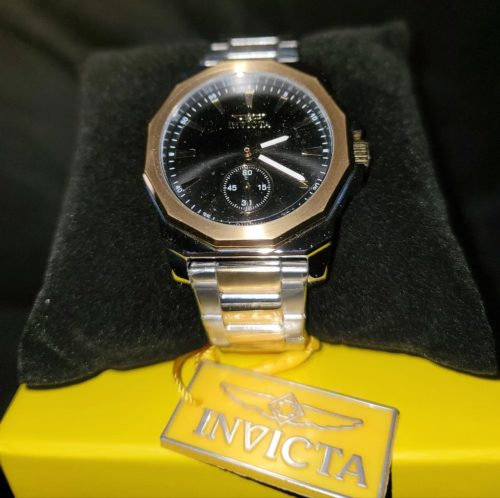 NEW NIB Invicta Speedway Victorious Men's Watch - 42mm (PF22377) 49328 Gold Slvr